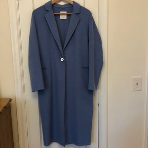 Sandro wool blend ice blue long coat. Size 36